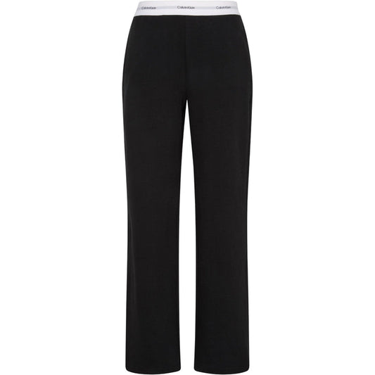 Calvin Klein Womens Jersey Open Hem Jogging Bottoms Black