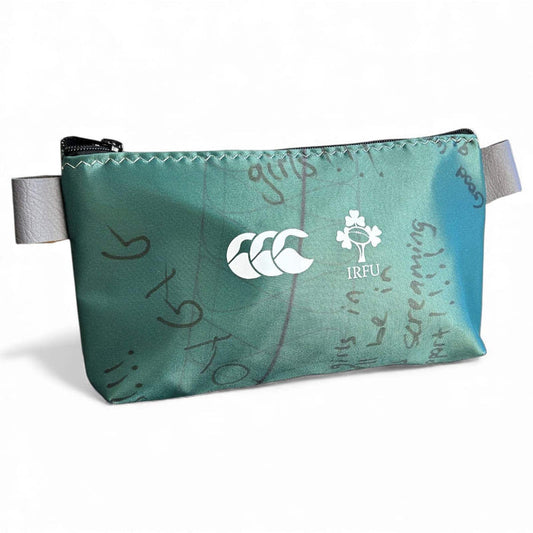 Canterbury IRFU Ireland Rugby Upcycled Giant Jersey Make-Up Bag