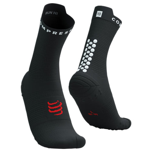 Compressport Pro Racing V4.0 Run High Socks - Black / White