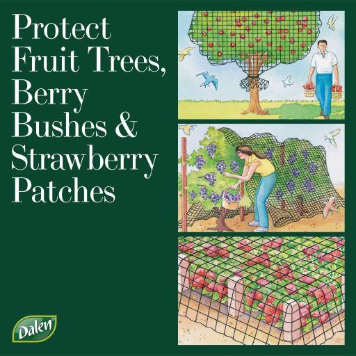 Dalen BIRD-X Protective Black Mesh Netting For Fruit Trees & Berry Bushes