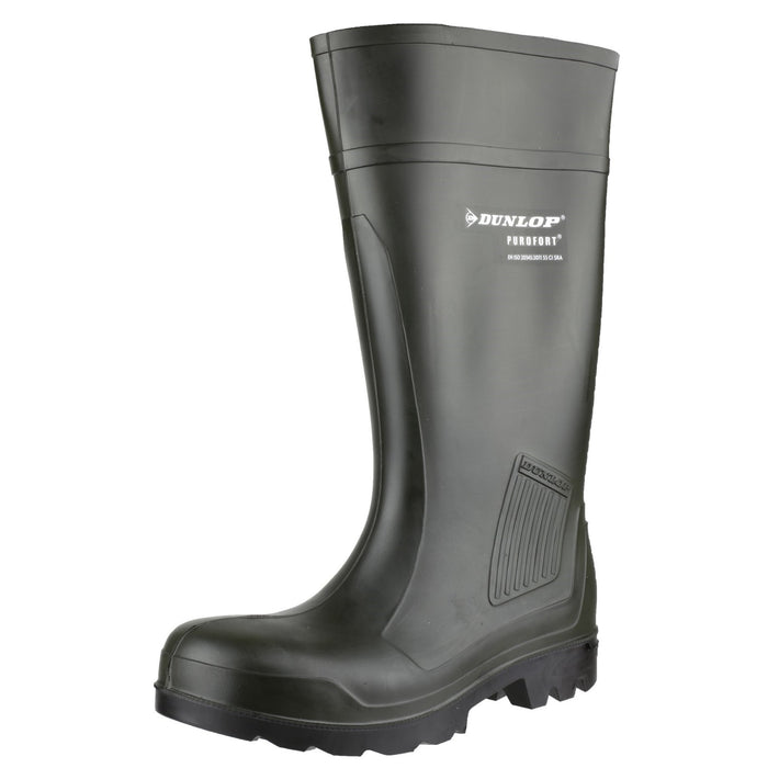 Dunlop Unisex Purofort Professional Full Safety Wellington Green