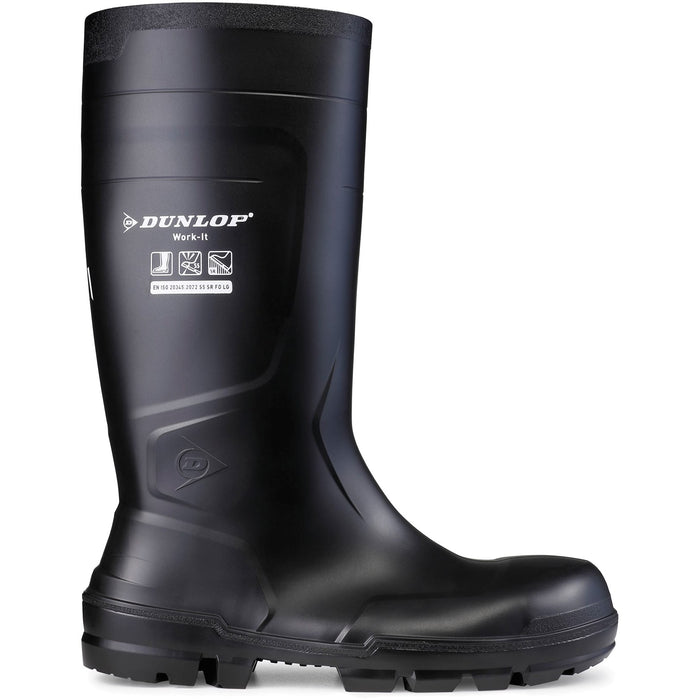 Dunlop Unisex Work-It Full Safety Wellington Black