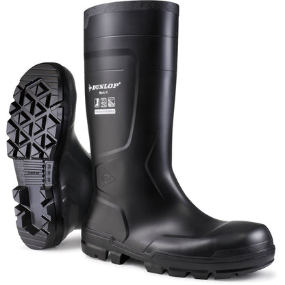 Dunlop Unisex Work-It Full Safety Wellington Black