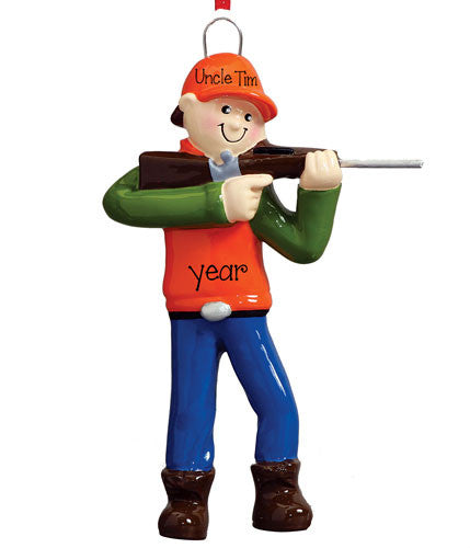 HUNTER WITH SHOTGUN FOR UNCLE ORNAMENT / MY PERSONALIZED ORNAMENTS