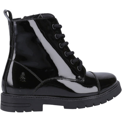 Hush Puppies Girls Lauren Patent Senior Shoe Black