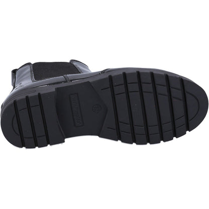 Hush Puppies Junior Girls Laura Patent JNR Chelsea Black