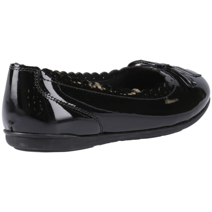 Hush Puppies Junior Girls Lillie Ballerina Patent Black