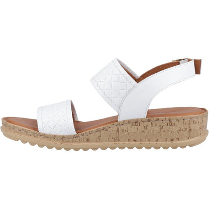 Hush Puppies Womens Ebony Wide Fit Sandal White