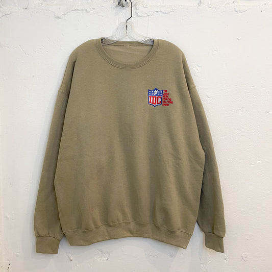 "Just Here For The Halftime Show" Superbowl Embroidered Crewneck