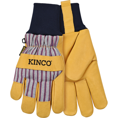 Kinco 1927KW™ Lined Premium Grain Pigskin Palm with Knit Wrist Gloves