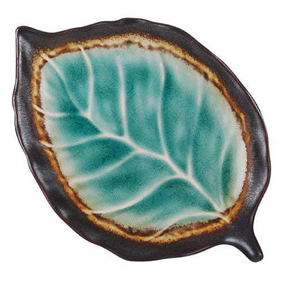 Midori Kanyu 8"L x 5.5"W Leaf Shaped Porcelain Plate - [variant_option1]