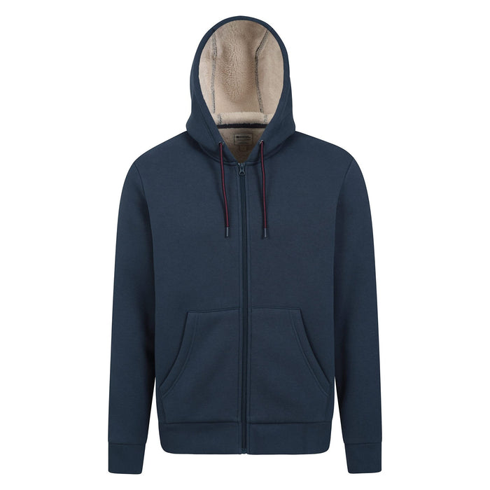 Mountain Warehouse Mens Dalton Borg Lined Full Zip Hoodie Navy