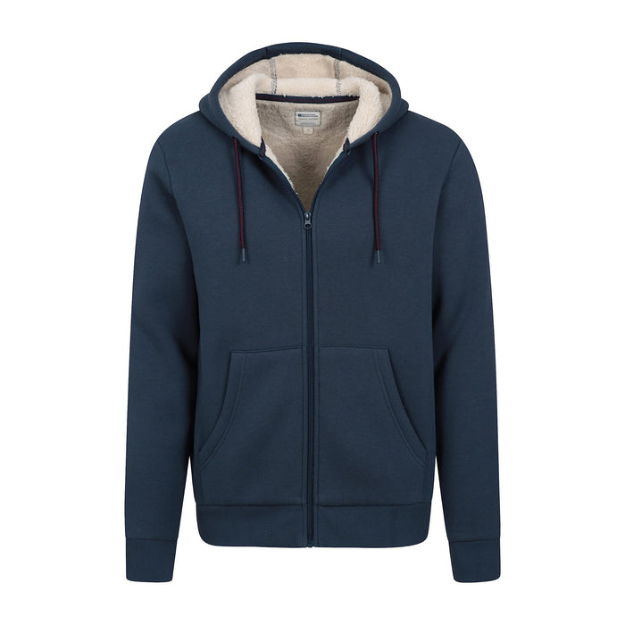 Mountain Warehouse Mens Dalton Borg Lined Full Zip Hoodie Navy