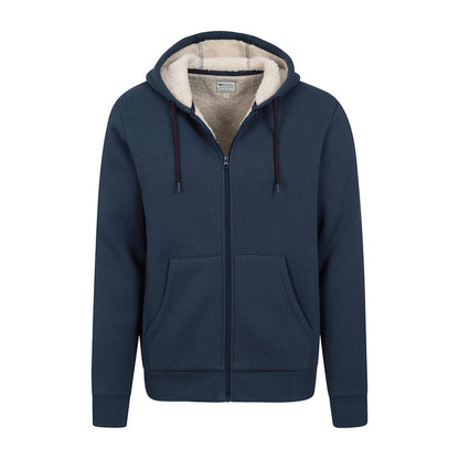 Mountain Warehouse Mens Dalton Borg Lined Full Zip Hoodie Navy