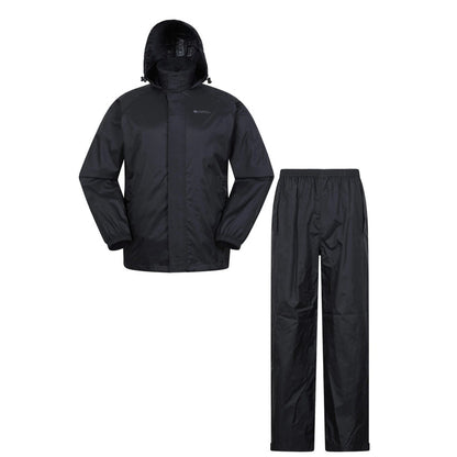 Mountain Warehouse Mens Pakka Jacket and Trousers Set Black