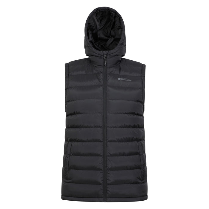 Mountain Warehouse Mens Seasons Hooded Padded Gilet Black