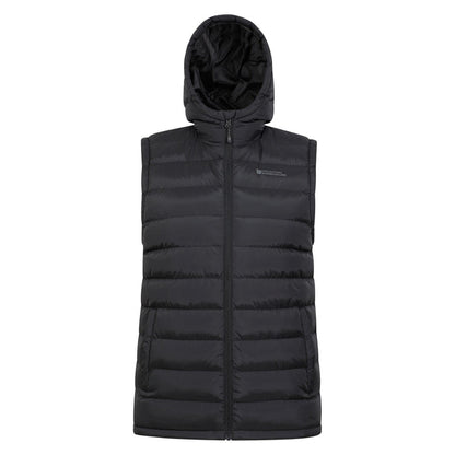 Mountain Warehouse Mens Seasons Hooded Padded Gilet Black