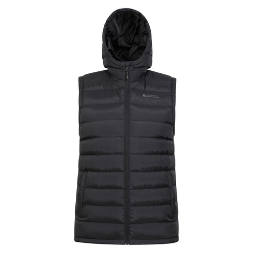 Mountain Warehouse Mens Seasons Hooded Padded Gilet Black