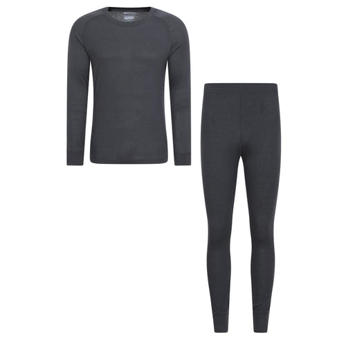 Mountain Warehouse Mens Talus Thermal Base Layer Set Charcoal