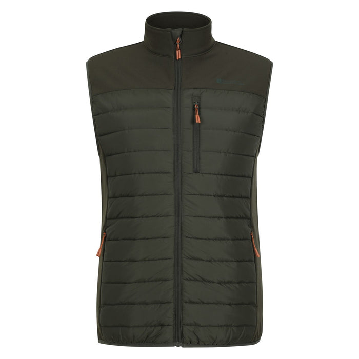 Mountain Warehouse Mens Turbine II Hybrid Padded Gilet Green