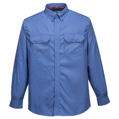 Portwest Bizflame Work Lightweight FR Shirt Blue