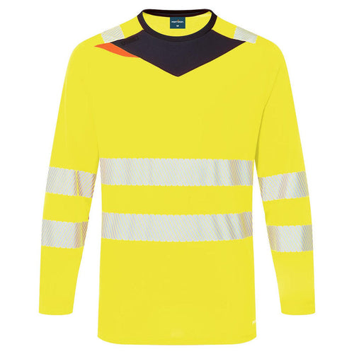 Portwest DX4 Hi-Vis T-Shirt L/S Yellow/Black