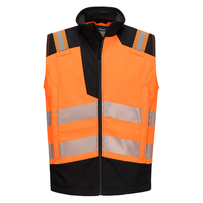 Portwest PW3 Modaflame Softshell Hi-Vis FR Gilet Orange/Black