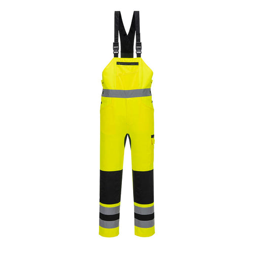 Portwest WX2 Eco Hi-Vis Bib & Brace Yellow/Black