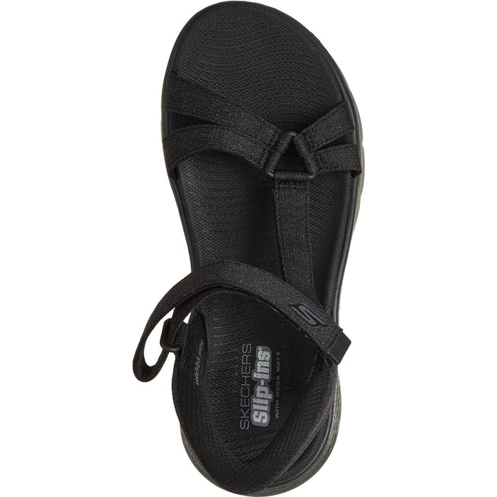 Skechers Womens GO WALK Flex Illuminate Sandal Black
