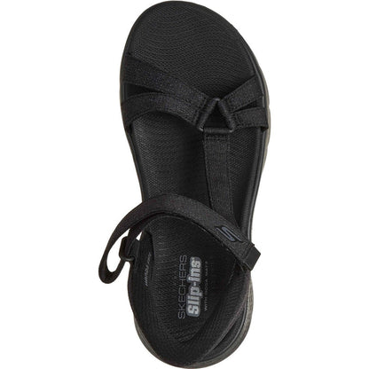 Skechers Womens GO WALK Flex Illuminate Sandal Black