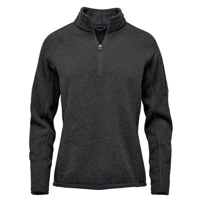 Stormtech Womens Avalante Heather Quarter Zip Fleece Top Black
