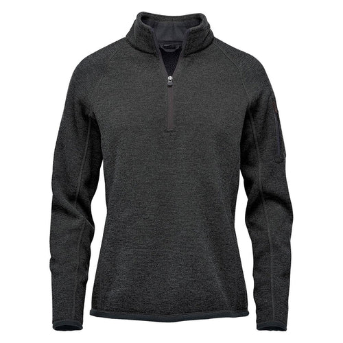 Stormtech Womens Avalante Heather Quarter Zip Fleece Top Black