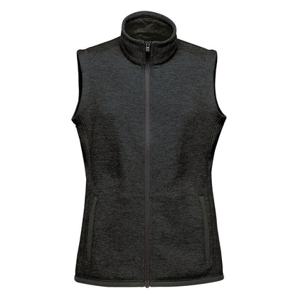 Stormtech Womens Avalante Knitted Heather Full Zip Gilet Black