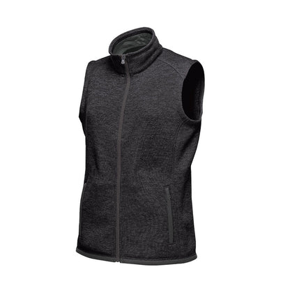 Stormtech Womens Avalante Knitted Heather Full Zip Gilet Black
