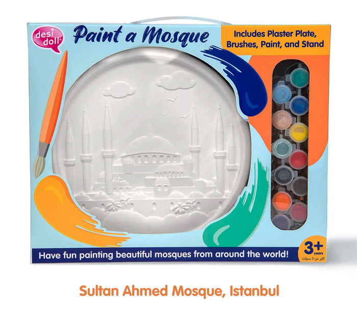 Sultan Ahmed Mosque Paint a Mosque Plaster Painting Kit Desi Doll Company