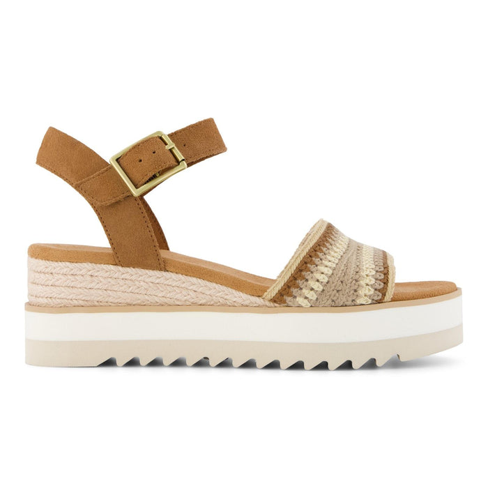 TOMS Womens Diana Wedge Dark Beige