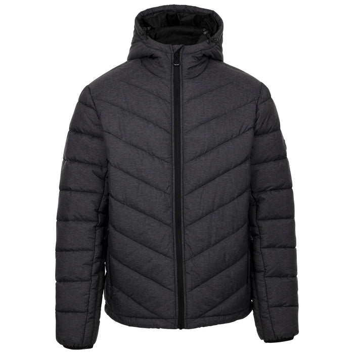 Trespass Mens Didmarton Padded Jacket Dark Grey Marl