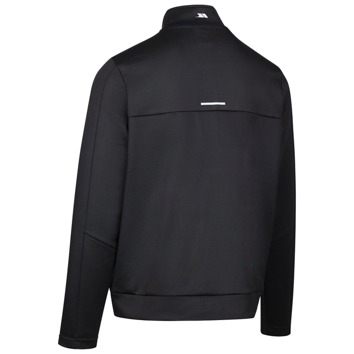 Trespass Mens Jay Quarter Zip Long-Sleeved Top Black