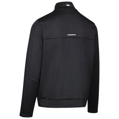 Trespass Mens Jay Quarter Zip Long-Sleeved Top Black