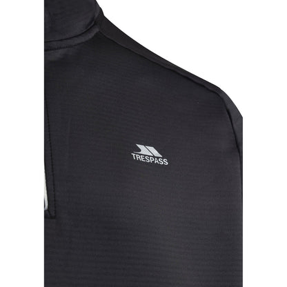 Trespass Mens Jay Quarter Zip Long-Sleeved Top Black