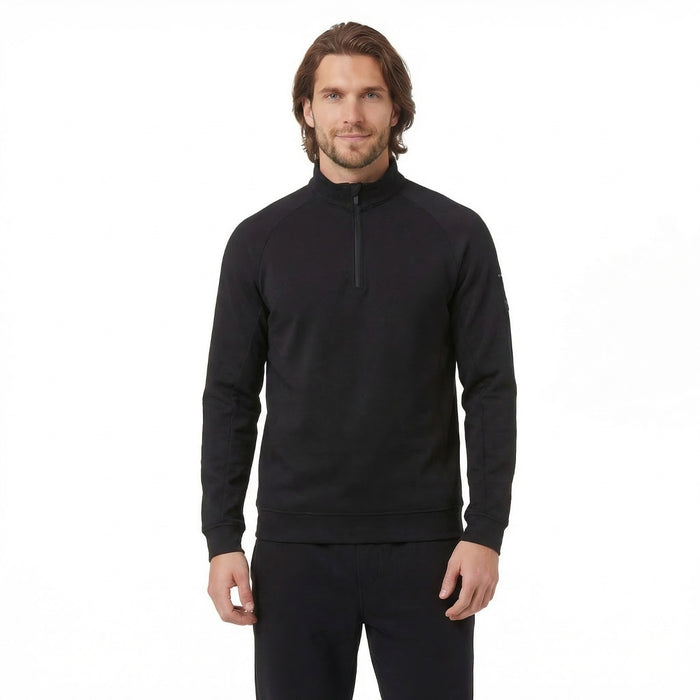 Trespass Mens Zakery Half Zip Sweatshirt Black