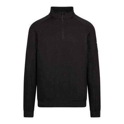 Trespass Mens Zakery Half Zip Sweatshirt Black