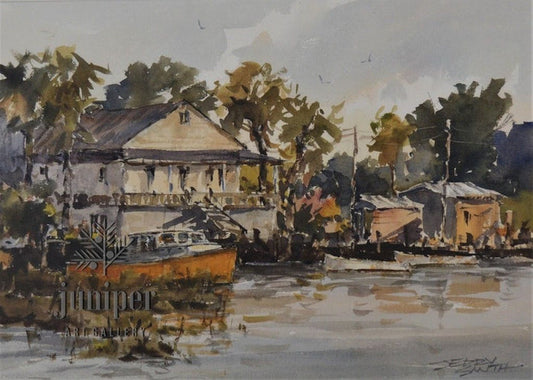 Cedar Key Shadows watercolor by Jerry Smith