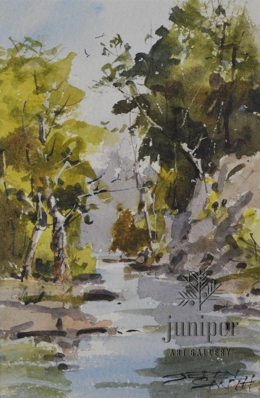 (Unframed) JS20-13 original watercolor by Jerry Smith