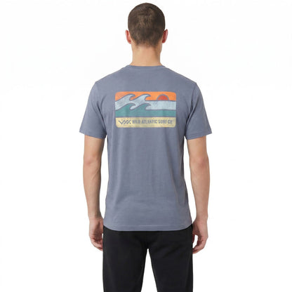 Wild Atlantic Surf Co Mens Short Sleeve Blue T-Shirt