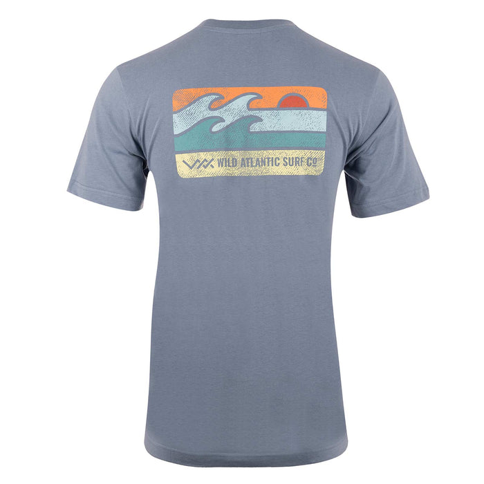 Wild Atlantic Surf Co Atlant Box Tee Blu