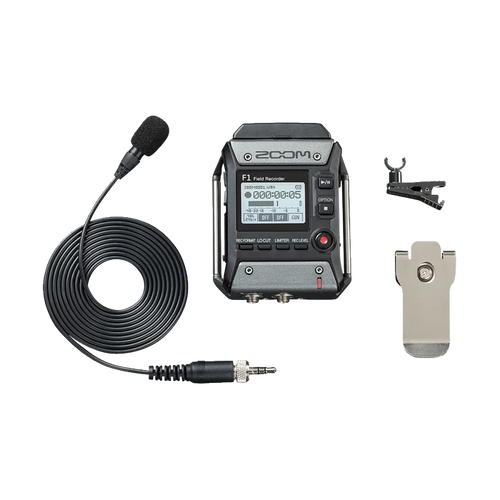 Zoom F1 Field Recorder with Lavalier Microphone